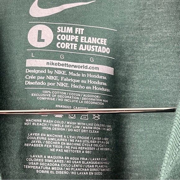 NEW Nike Large U of O Slim Fit Green 'Love to Huddle' Graphic T Shirt Ducks - Picture 4 of 6